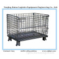 Folding Warehouse Logistic Trolley Roll Wire Mesh Storage Container